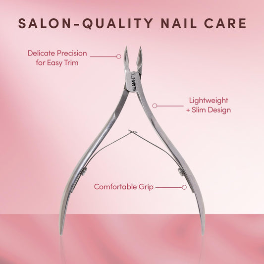 Glamnetic Cuticle Trimmer | Stainless Steel Cuticle Remover with Sharp Blades | Safe & Easy to Use Cuticle Nipper | Pedicure Manicure Tools for Fingernails and Toenails