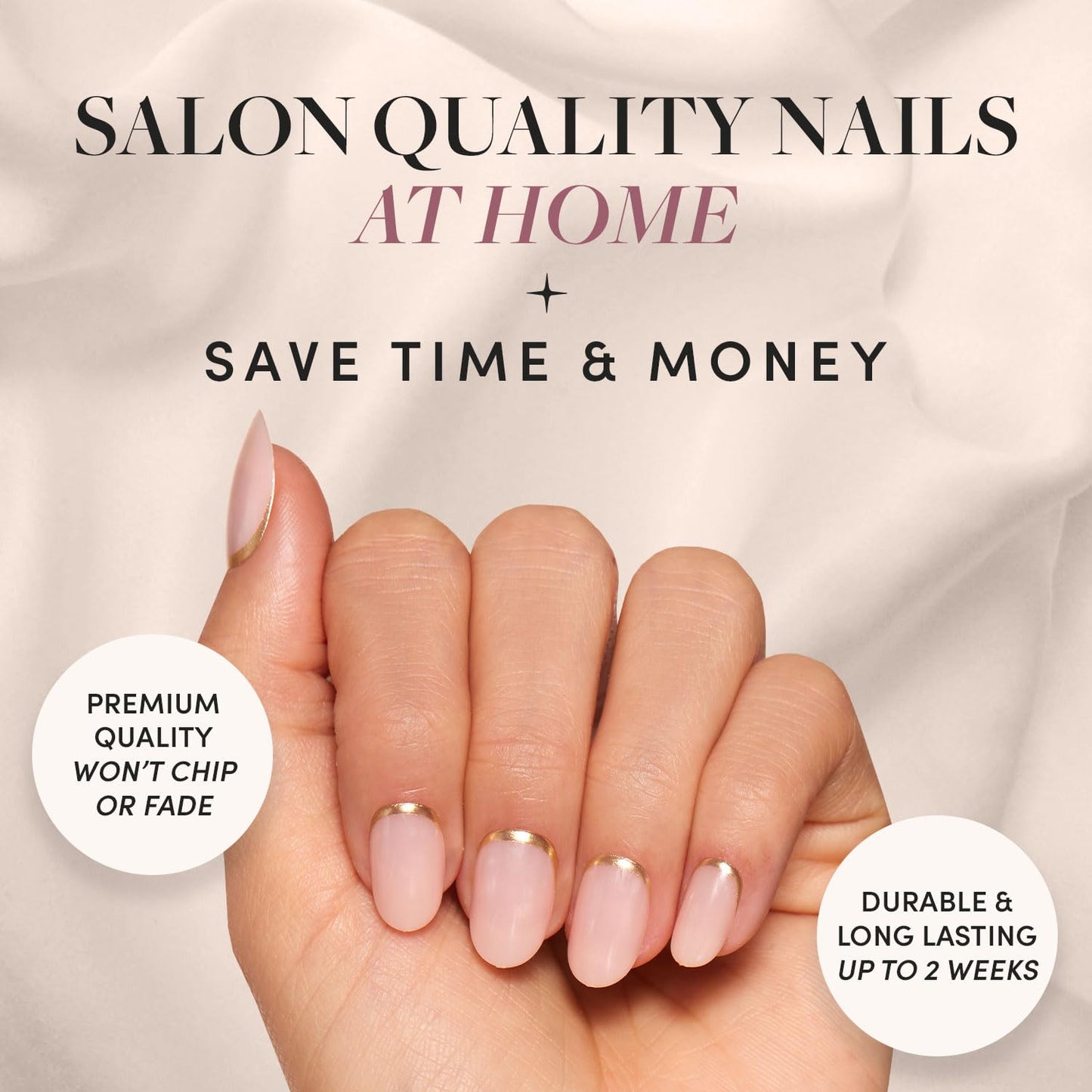 Glamnetic Press-On Nails Bundle - Tarot, Caviar & Goal Digger | Almond Purple Fake Nails with Ombre Design | Almond Black French Tip False Nails | Natural Short Round False Nails with Gold