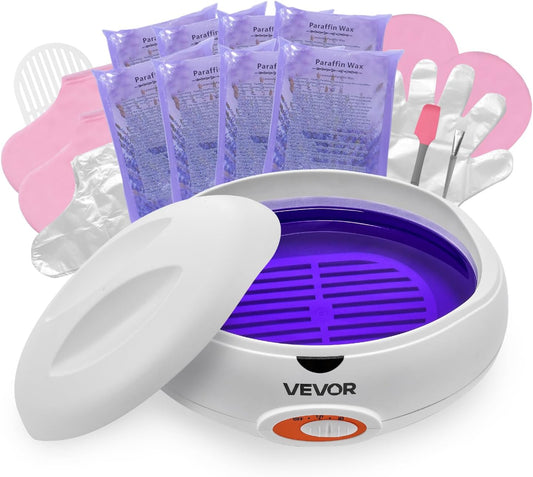 VEVOR Paraffin Wax Machine for Hands and Feet, 2000ML Professional Paraffin Wax Warmer, Low/High 2-Level Temperature Control Paraffin Bath Moisturizing Kit for Skin Hydration, Home Spa, Beauty Salons