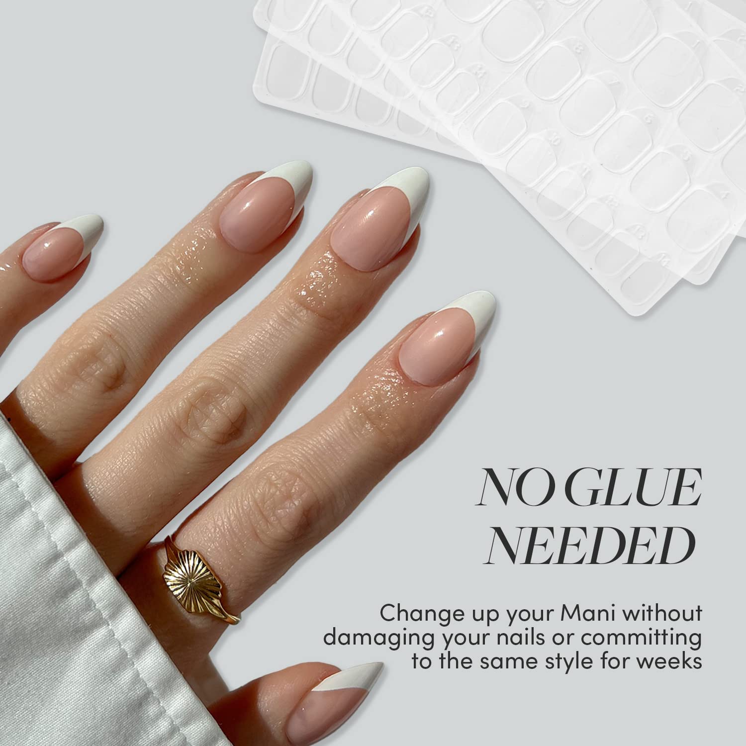 Glamnetic Press-On Nails - Lace Blush | Medium Coffin Fake Nails with Lace Detailing | 15 Sizes - 30 Nail Kit with Glue & Nail Tabs