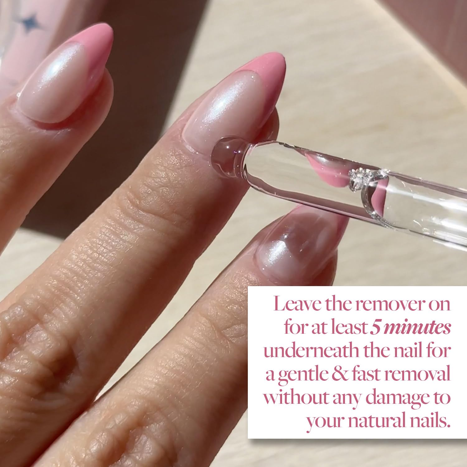 Glamnetic Press-On Nails - Tarot | Short Almond Purple Fake Nails with Ombre Design | 15 Sizes - 30 Nail Kit with Glue and Remover